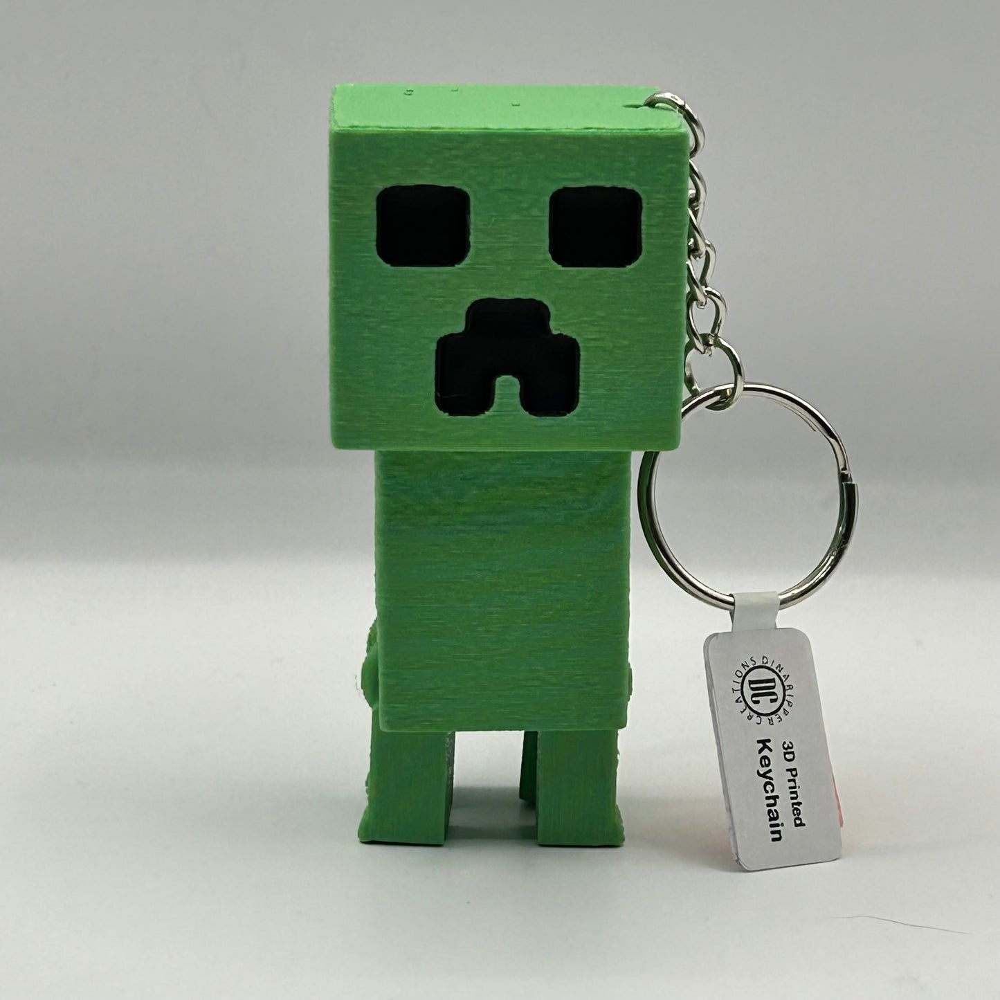 Clicker Blocky Green Guy Fidget Keychain