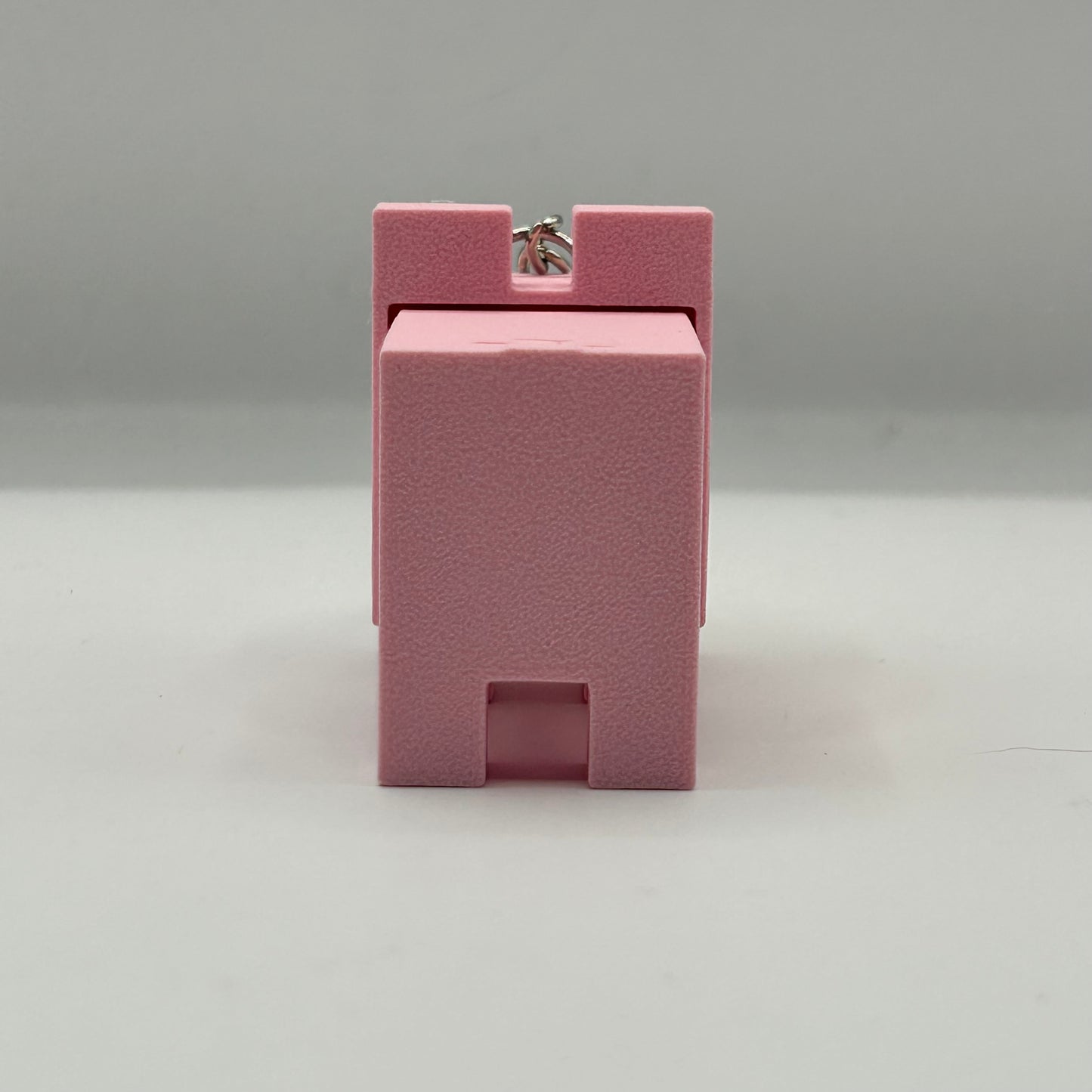 Clicker Blocky Pig Fidget Keychain