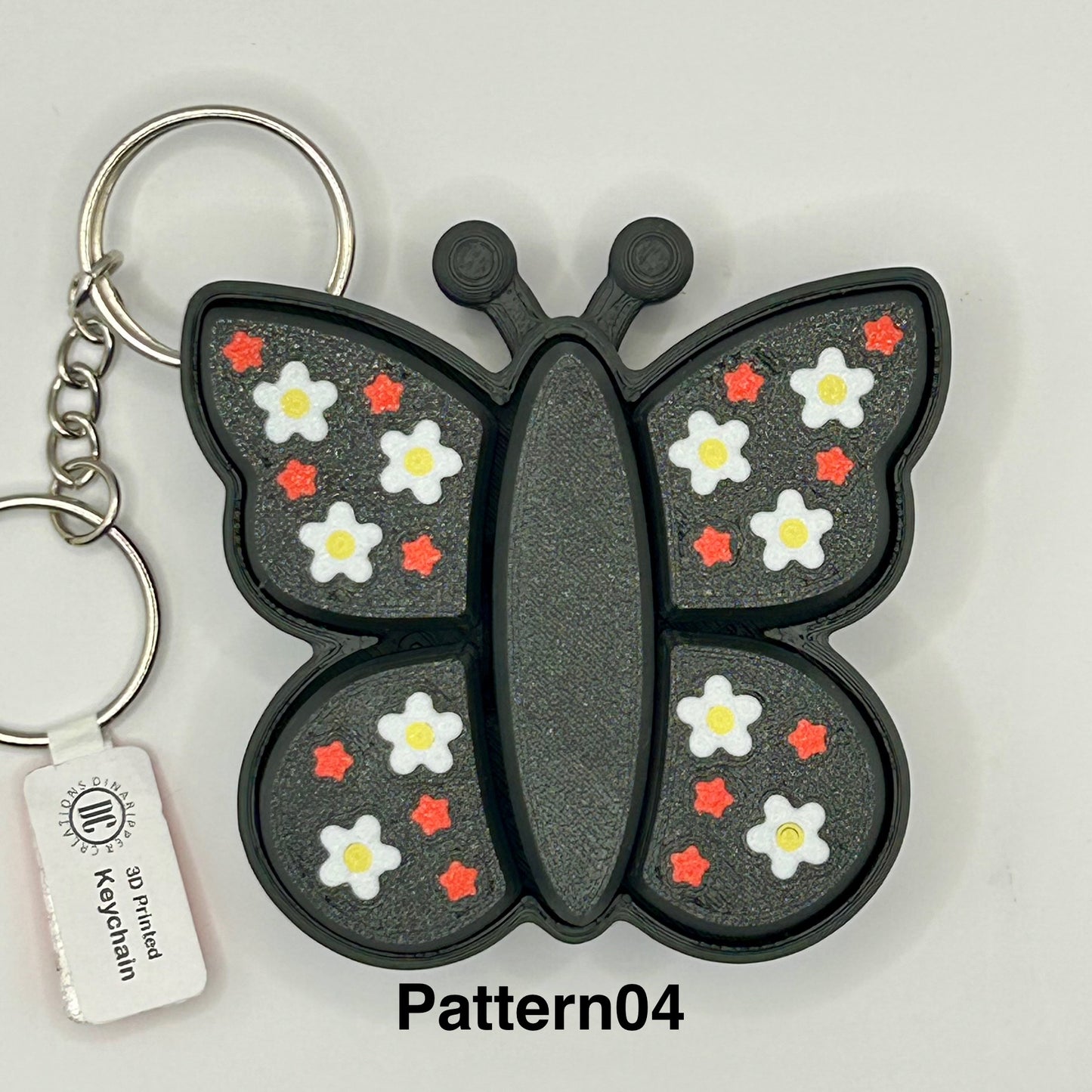 5-Clicker Flutterby Fidget Keychain