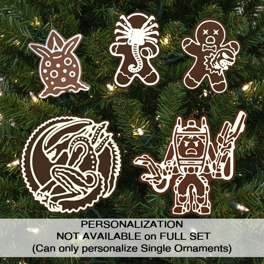 Hollywood Holidays: Alien/Aliens FULL SET "Gingerbread" Ornaments
