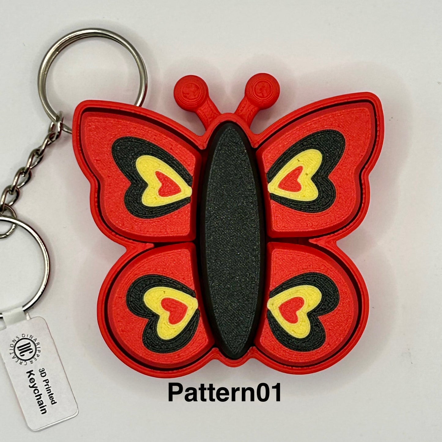 5-Clicker Flutterby Fidget Keychain