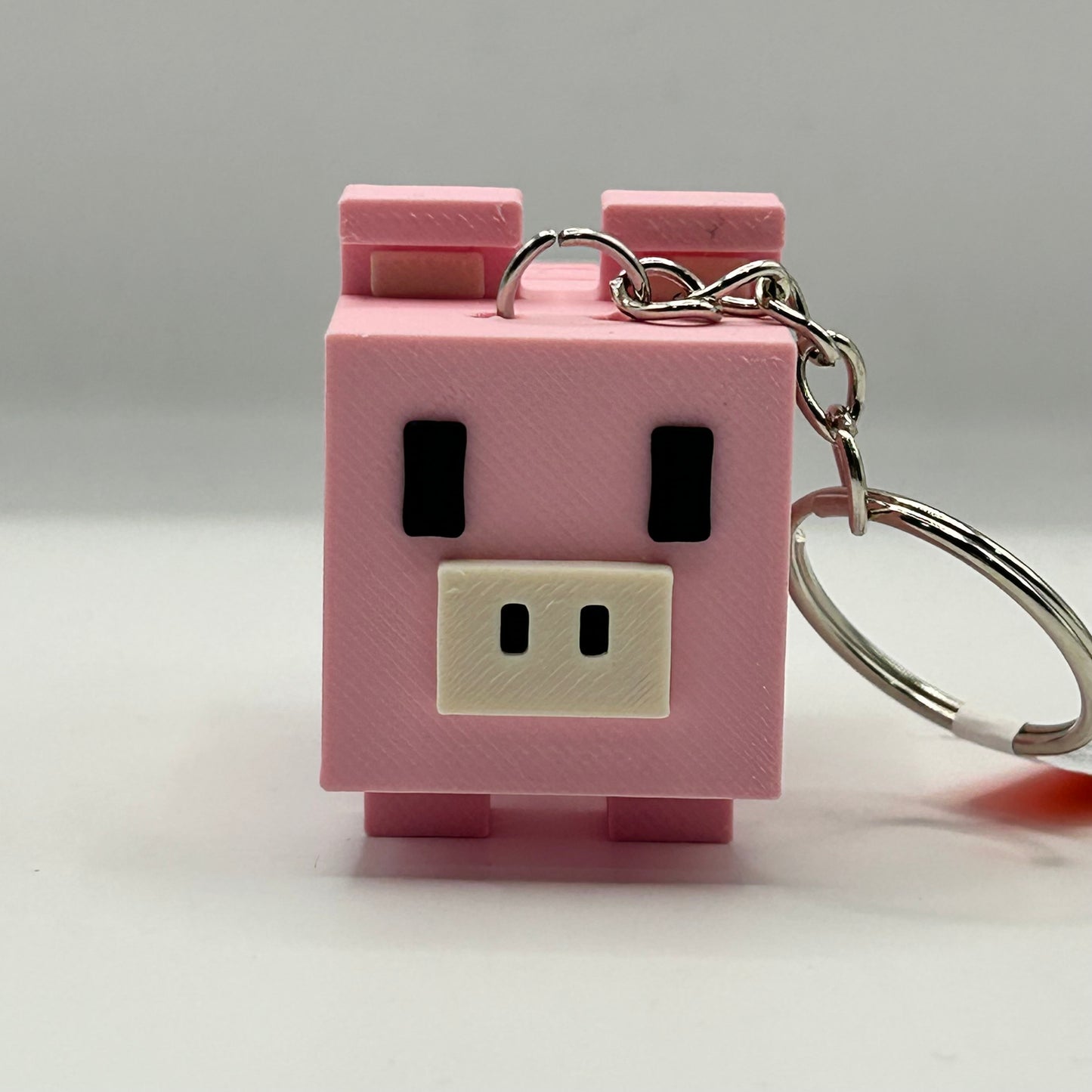 Clicker Blocky Pig Fidget Keychain