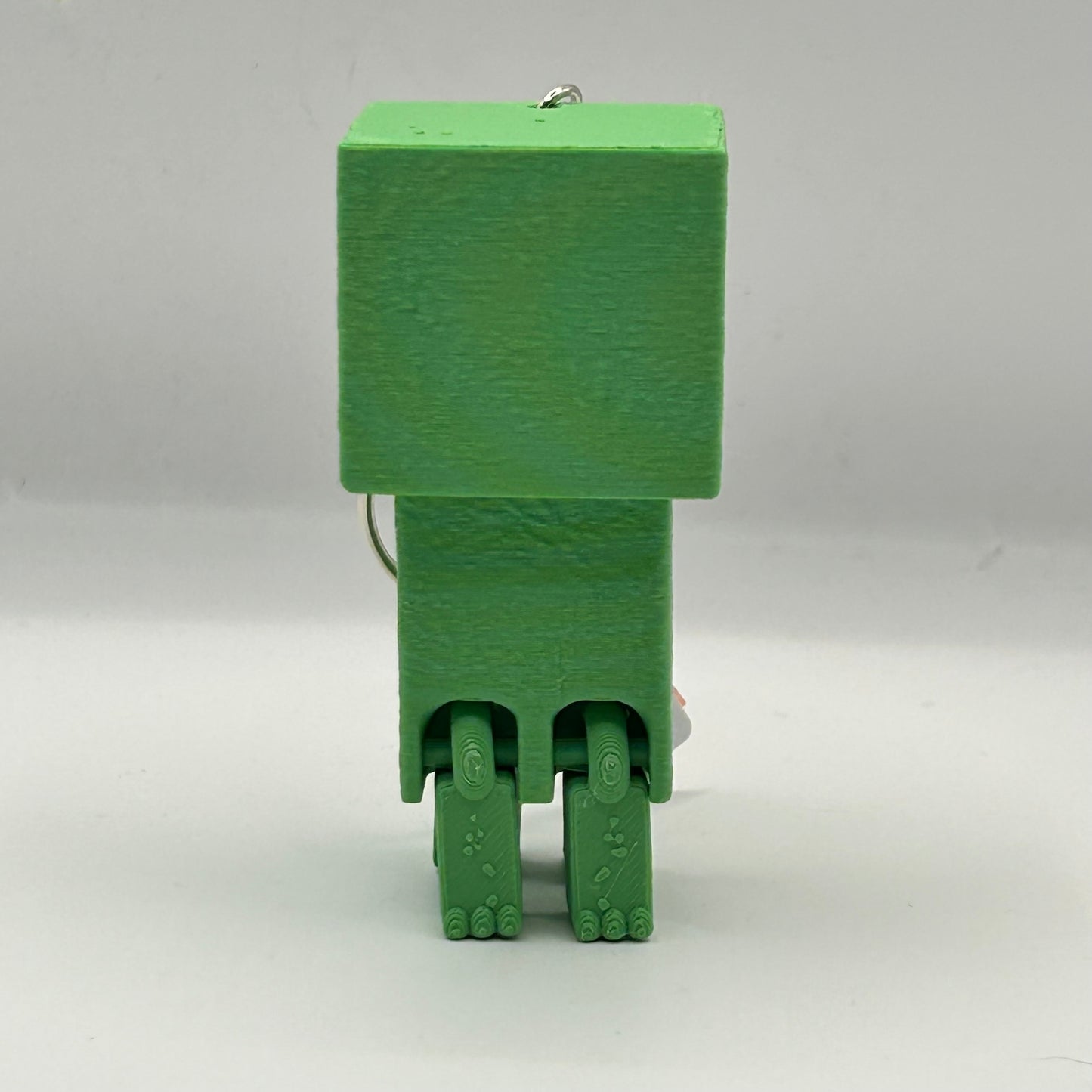 Clicker Blocky Green Guy Fidget Keychain