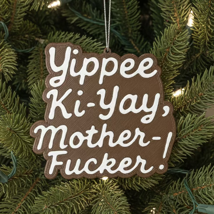 Hollywood Holidays: Yippee Ki-Yay “Gingerbread” Ornament