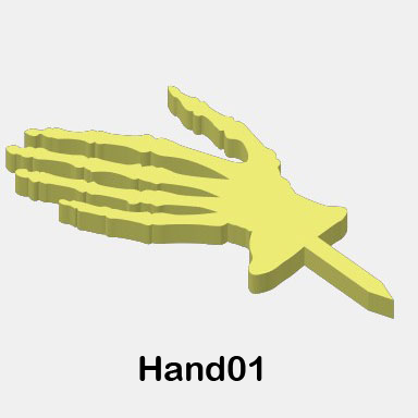 Glow-in-the-Dark Zombie Body Parts - Hands