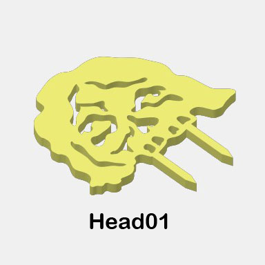 Glow-in-the-Dark Zombie Body Parts - Heads