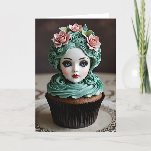 Art Nouveau Cupcake II - 5x7 inch Notecard
