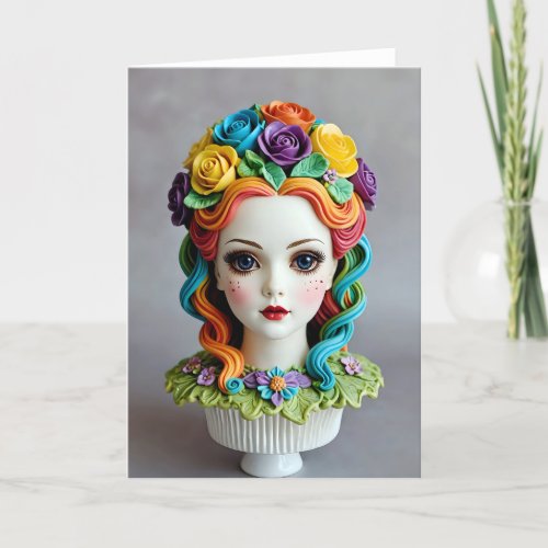 Art Nouveau Cupcake VII - 5x7 inch Notecard