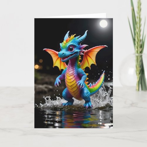 Baby Dragon II - 5x7 inch Notecard