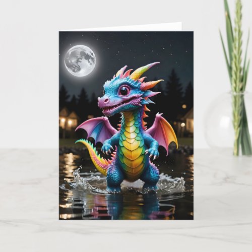 Baby Dragon III - 5x7 inch Notecard