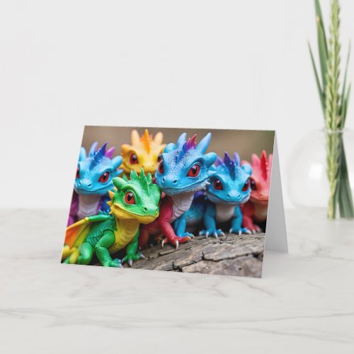 Baby Dragons III - 5x7 inch Notecard