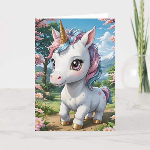 Baby Unicorn I - 5x7 inch Notecard (Seller Portal)