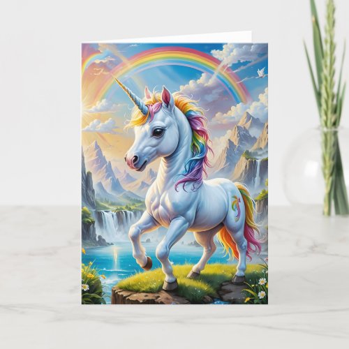 Baby Unicorn III - 5x7 inch Notecard (Seller Portal)