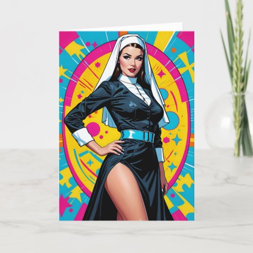 Bombshell Nun I - 5x7 inch Notecard (Seller Portal)