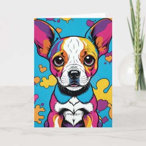 Colorful Pup I - 5x7 inch Notecard (Seller Portal)