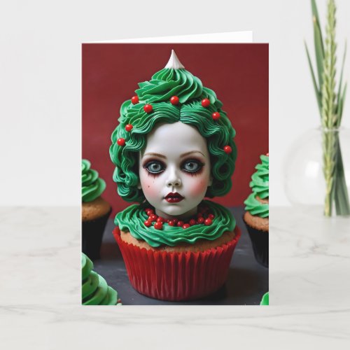 Creepy Holiday Cupcake II - 5x7 inch Notecard