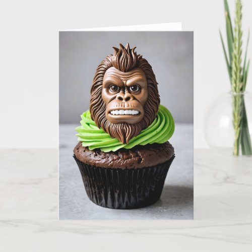 Cryptid Cupcake Bigfoot I - 5x7 inch Notecard