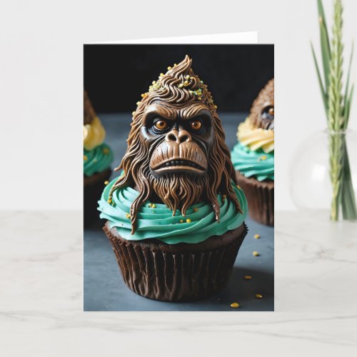 Cryptid Cupcake Bigfoot III - 5x7 inch Notecard