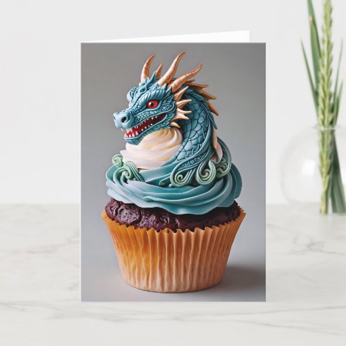 Cryptid Cupcake Dragon I - 5x7 inch Notecard