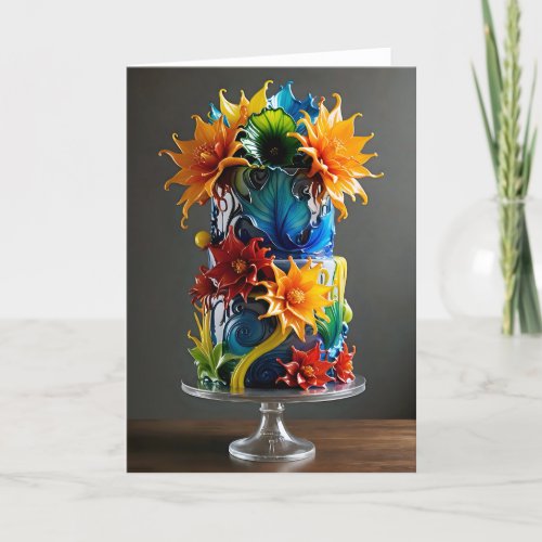 Glass Cake III - 5x7 inch Notecard (Seller Portal)