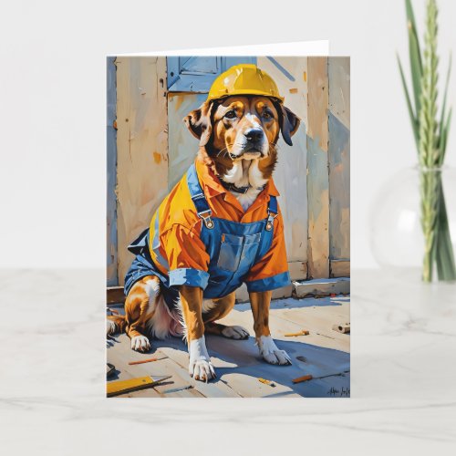 Good Boy/Girl Construction Worker I - 5x7 inch Notecard
