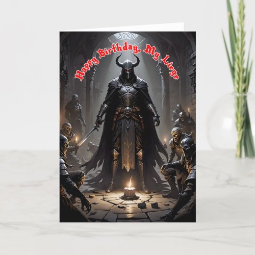 Happy Birthday, My Liege - 5x7 inch Notecard (Seller Portal)