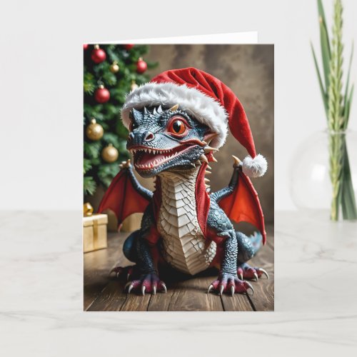 Holiday Baby Dragon I - 5x7 inch Notecard