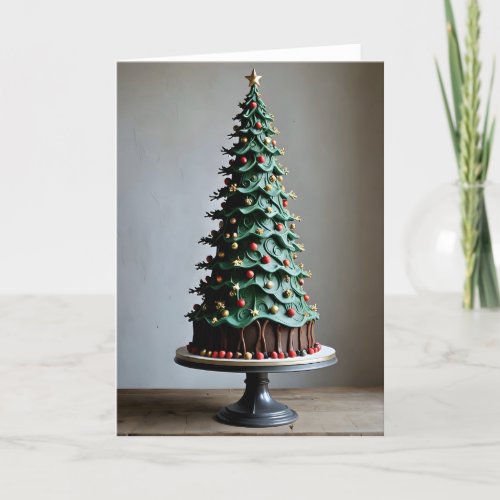 Holiday Tree Cake II - 5x7 inch Notecard (Seller Portal)