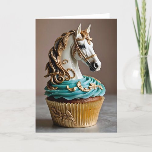 Horse on a Cupcake I - 5x7 inch Notecard (Seller Portal)
