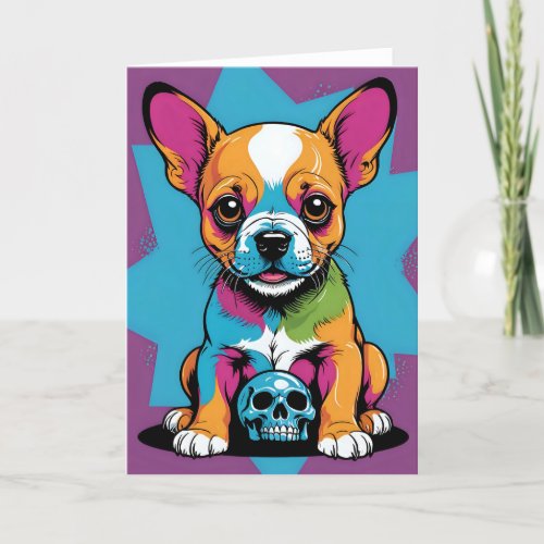 Puppy with Skull I - 5x7 inch Notecard (Seller Portal)