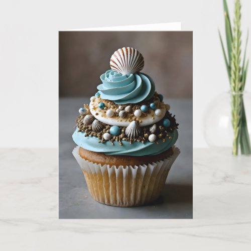 Cutie Cupcake Seashells I - 5x7 inch Notecard (Seller Portal)