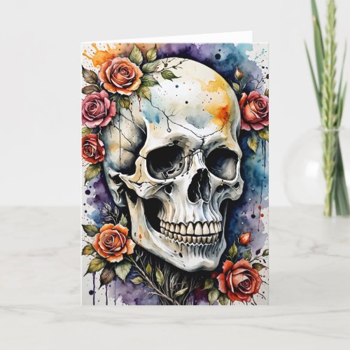 Skull & Roses I - 5x7 inch Notecard (Seller Portal)