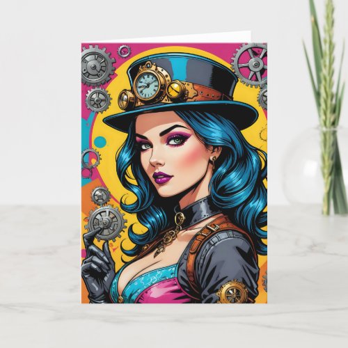 Steampunk Bombshell III - 5x7 inch Notecard (Seller Portal)