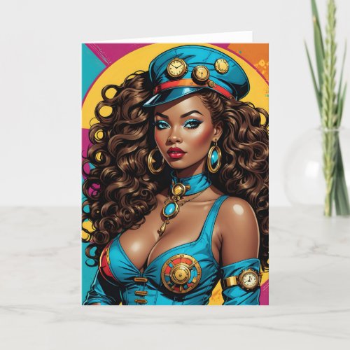 Steampunk Bombshell IX - 5x7 inch Notecard (Seller Portal)