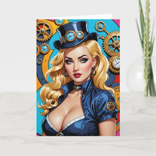 Steampunk Bombshell V - 5x7 inch Notecard (Seller Portal)