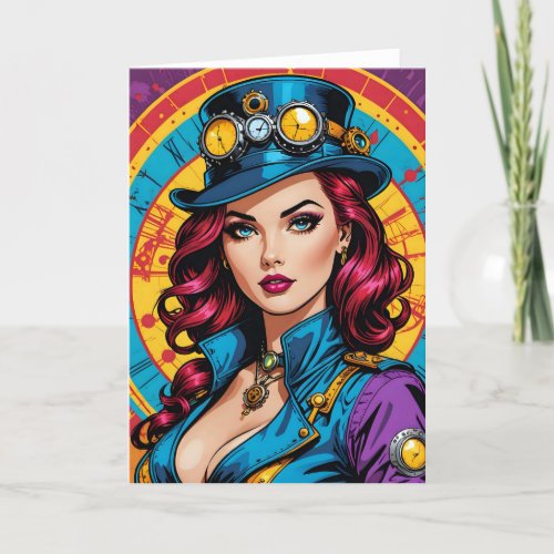 Steampunk Bombshell VI - 5x7 inch Notecard (Seller Portal)