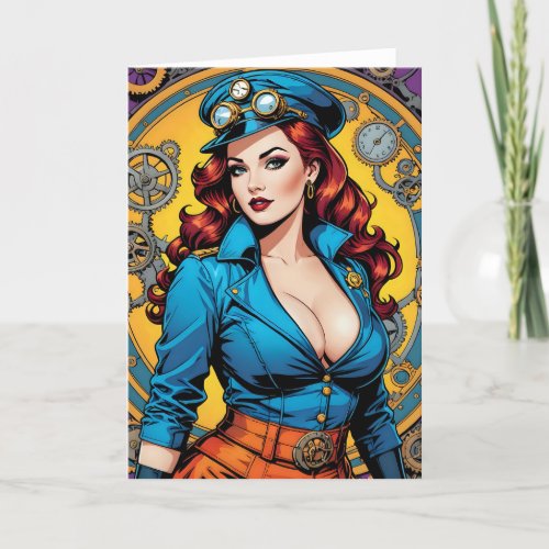 Steampunk Bombshell X - 5x7 inch Notecard (Seller Portal)
