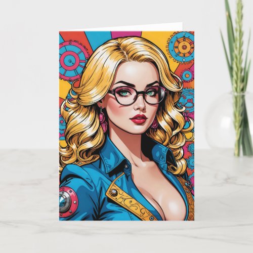 Steampunk Bombshell XI - 5x7 inch Notecard (Seller Portal)