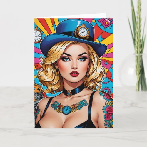 Steampunk Bombshell XIII - 5x7 inch Notecard (Seller Portal)