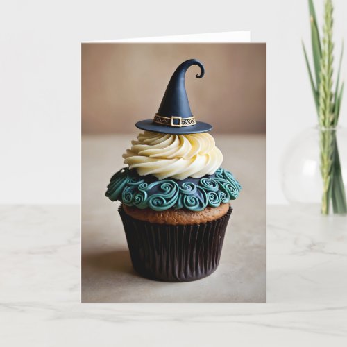 Witch Hat on a Cupcake I - 5x7 inch Notecard