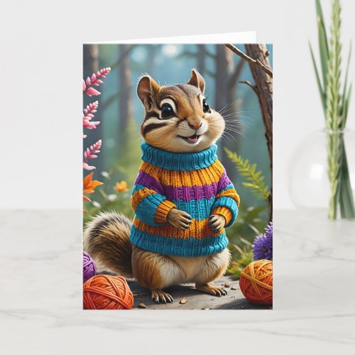 Wooly Chipmunk I - 5x7 inch Notecard (Seller Portal)
