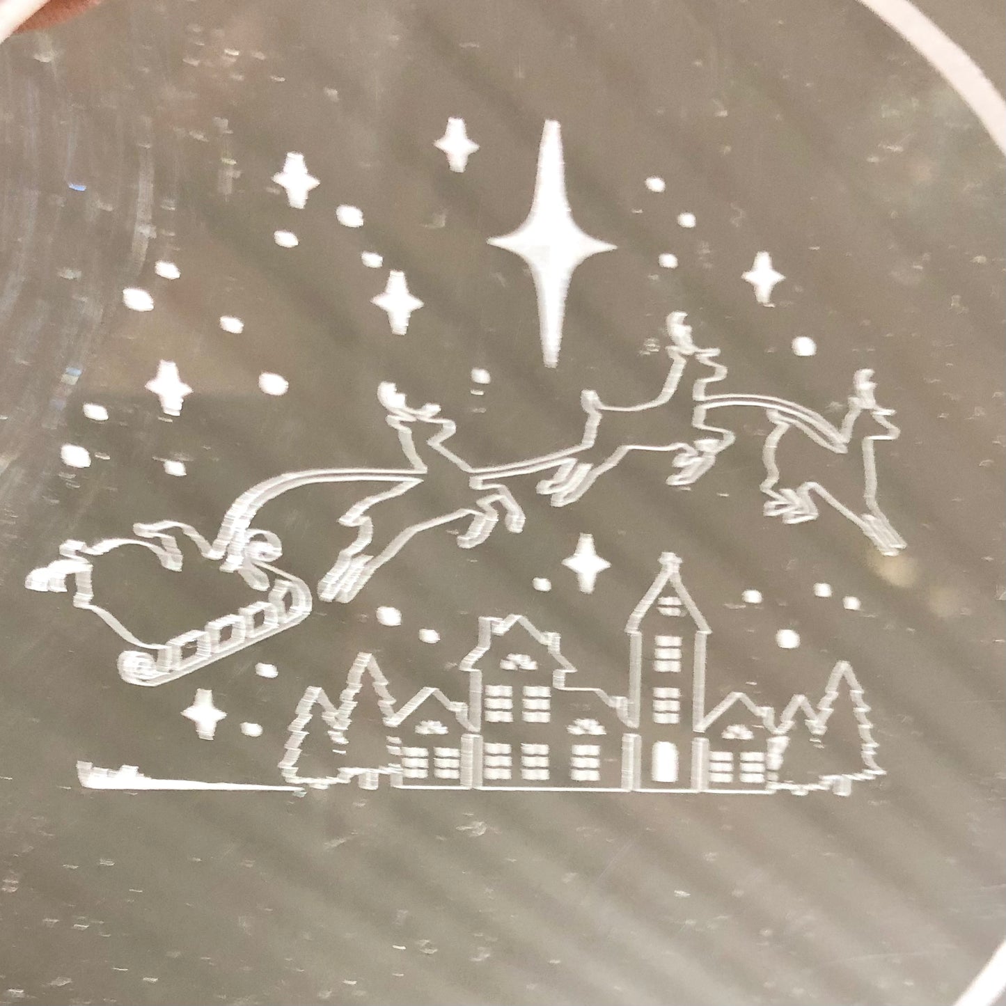 Personalized “And May All Your Christmases Be White” Ornament (with Different Acrylic Background Designs!)