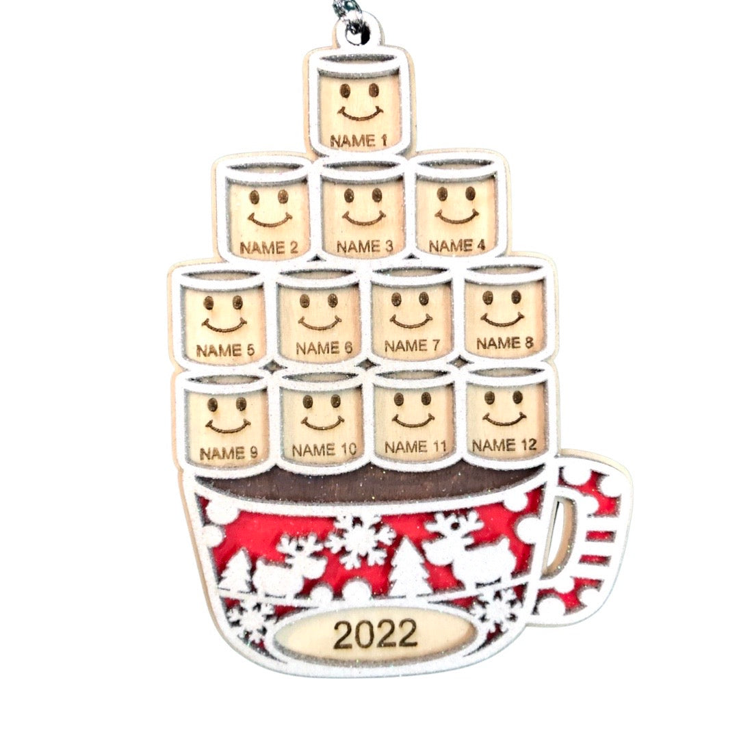 Personalized Marshmallows & Hot Cocoa Ornament