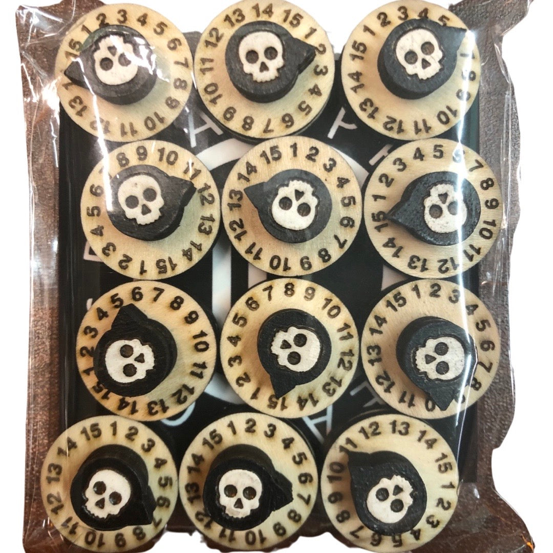 Wooden Magnetic Life/HP Counters - Value=15 (20mm)