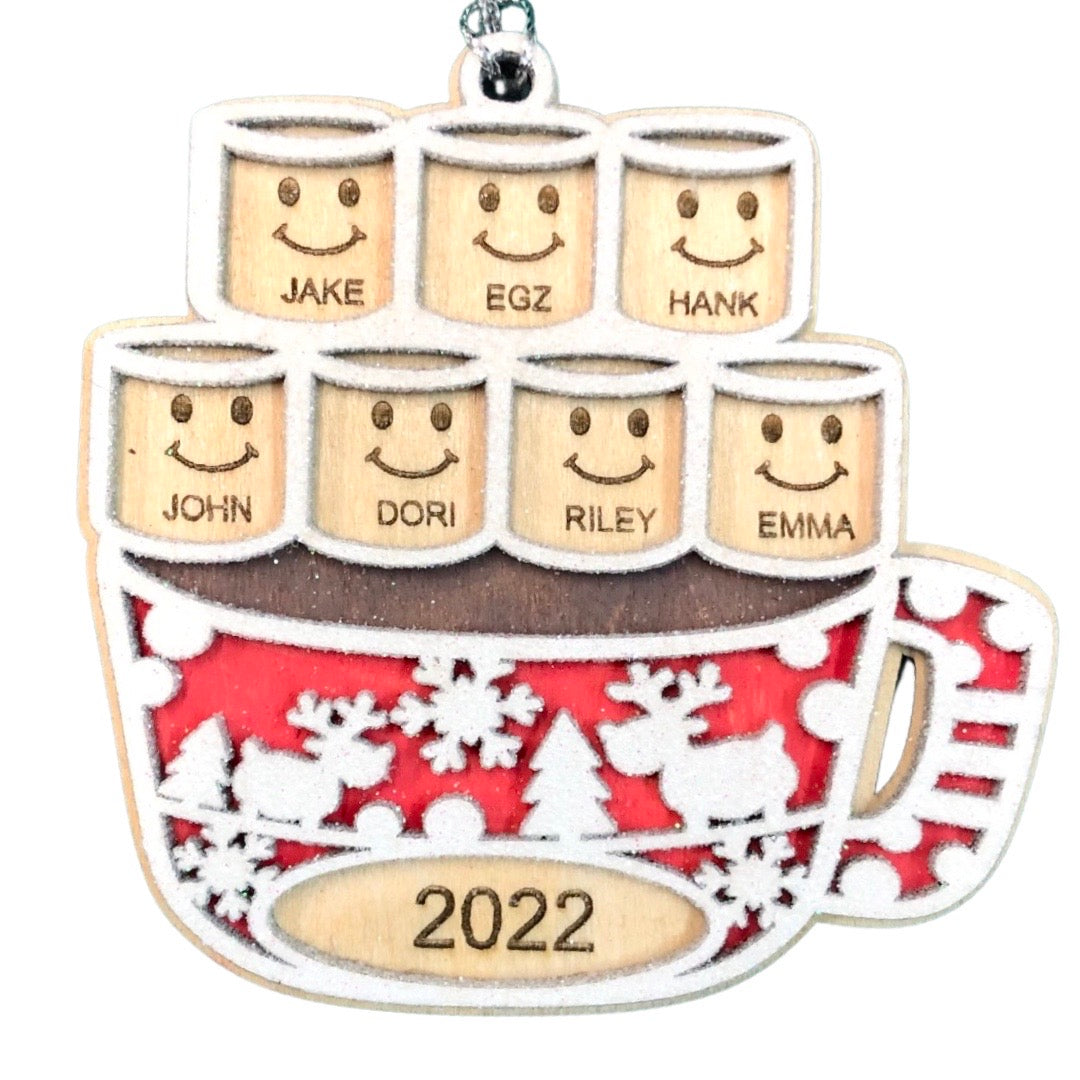 Personalized Marshmallows & Hot Cocoa Ornament
