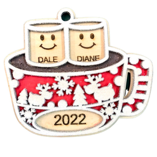 Personalized Marshmallows & Hot Cocoa Ornament