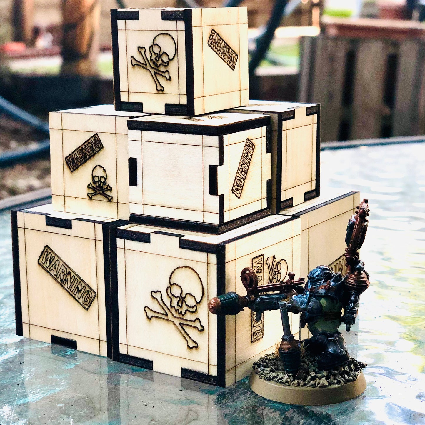 Tabletop Gaming Crates - Warning & Skulls