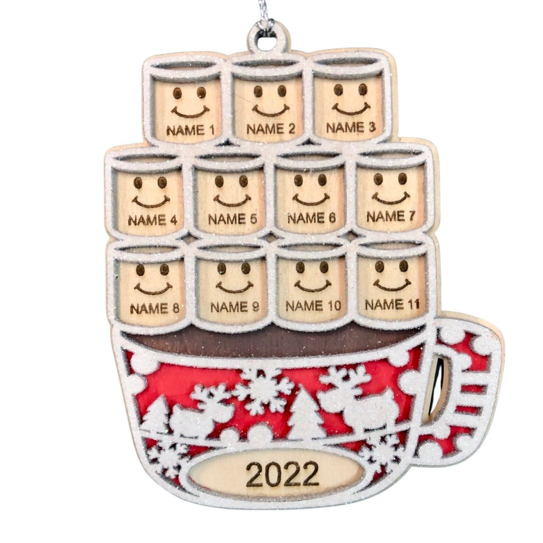Personalized Marshmallows & Hot Cocoa Ornament