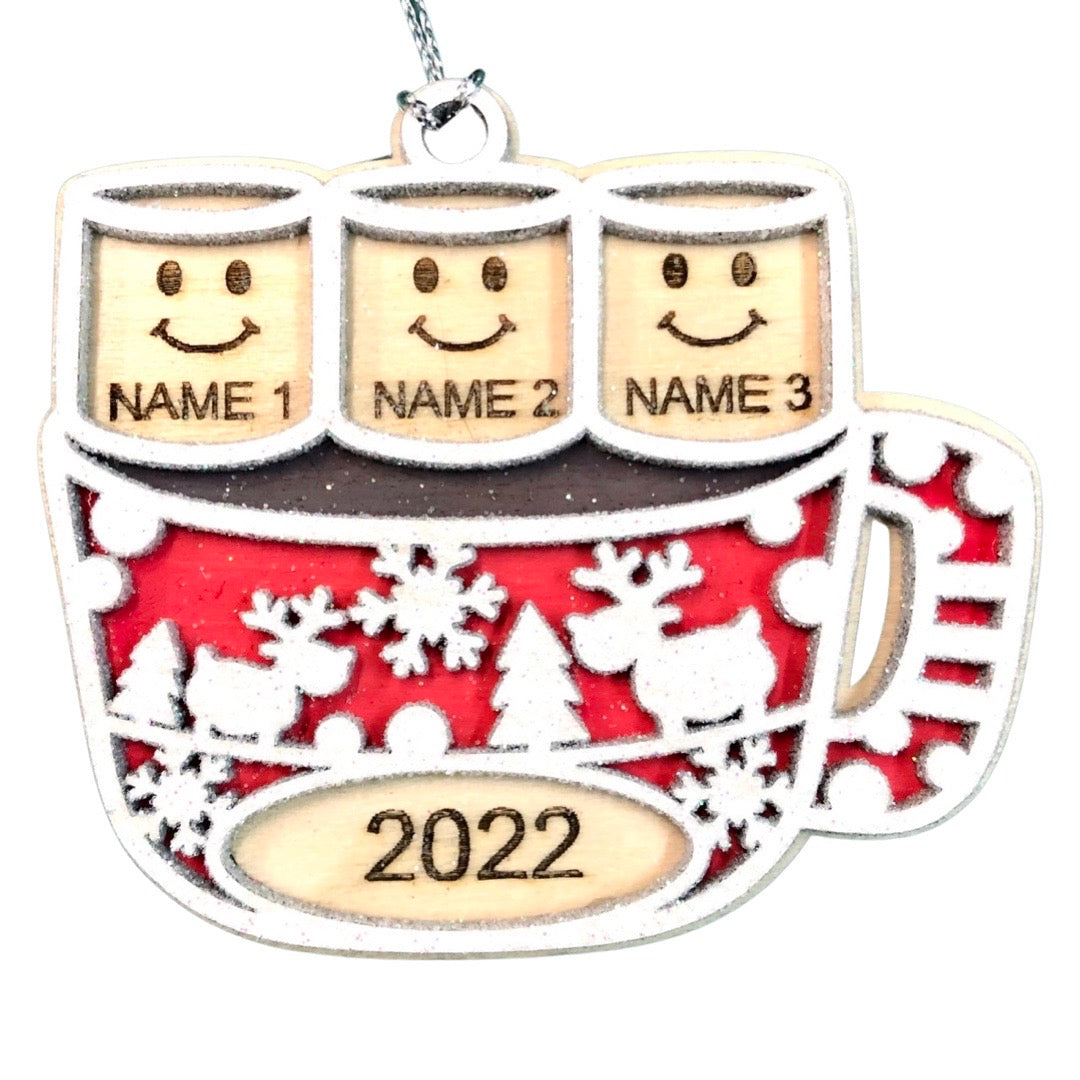 Personalized Marshmallows & Hot Cocoa Ornament
