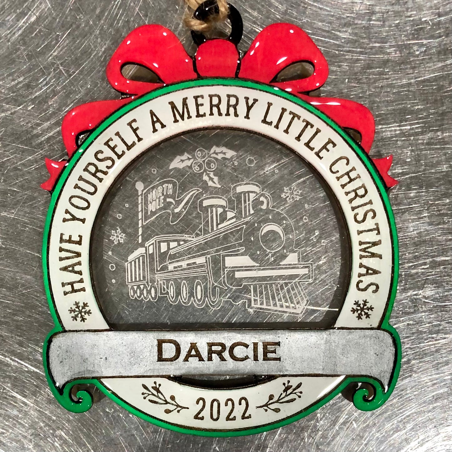 Personalized “Have Yourself a Merry Little Christmas” Ornament (with Different Acrylic Background Designs!)